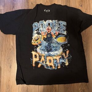Jordan Poole Black Graphic Tee with Poole Party Design